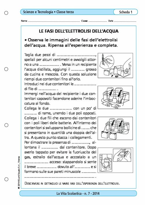 Le fasi dell'elettrolisi dell'acqua | Giunti Scuola Le fasi dell'elettrolisi dell'acqua | Giunti Scuola