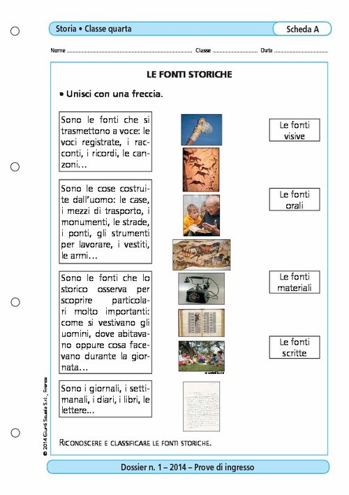 Le fonti storiche | Giunti Scuola Le fonti storiche | Giunti Scuola