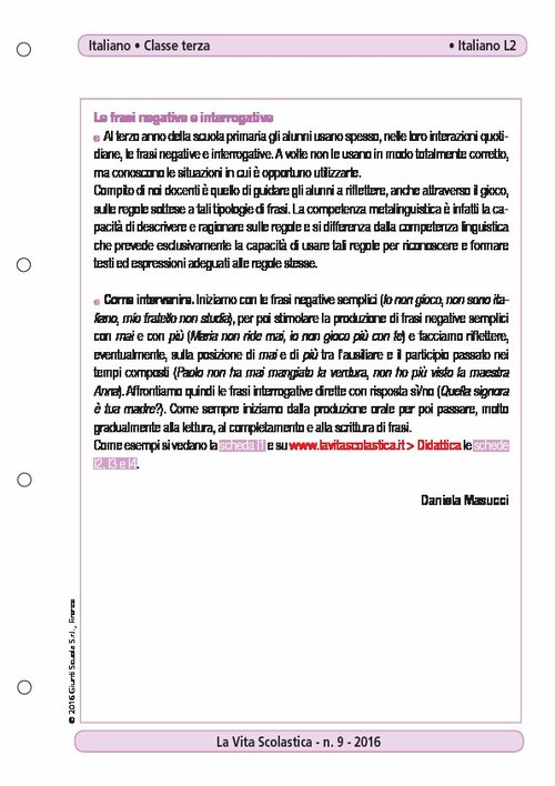 Le frasi negative e interrogative | Giunti Scuola Le frasi negative e interrogative | Giunti Scuola