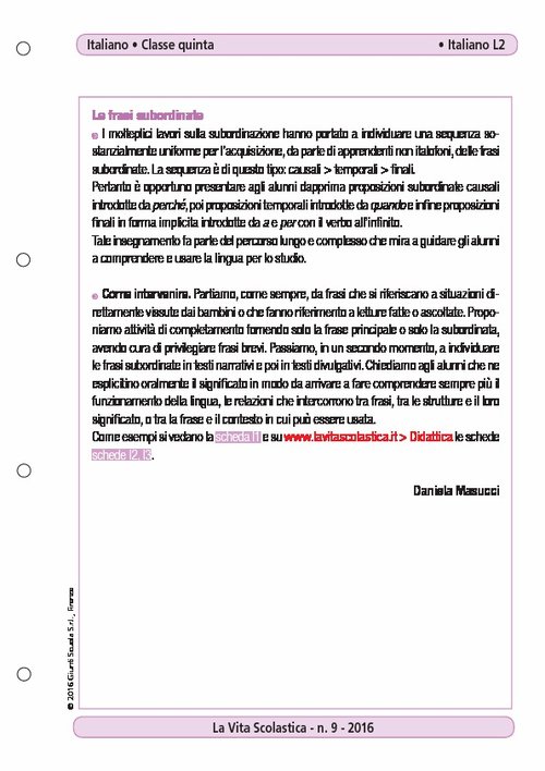 Le frasi subordinate | Giunti Scuola Le frasi subordinate | Giunti Scuola
