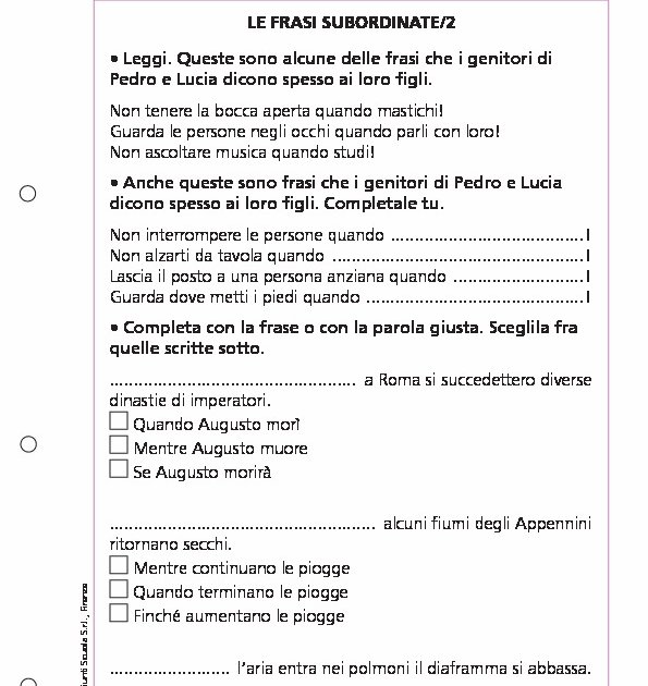 Le frasi subordinate/2 | Giunti Scuola