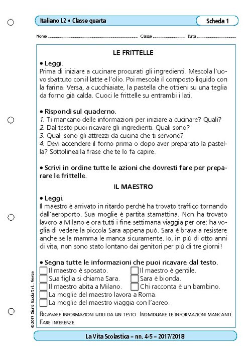 Le frittelle - Il maestro | Giunti Scuola Le frittelle - Il maestro | Giunti Scuola