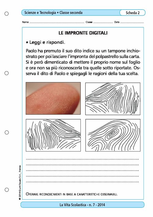 Le impronte digitali | Giunti Scuola Le impronte digitali | Giunti Scuola