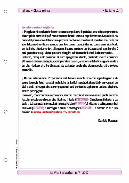 Le informazioni esplicite | Giunti Scuola Le informazioni esplicite | Giunti Scuola