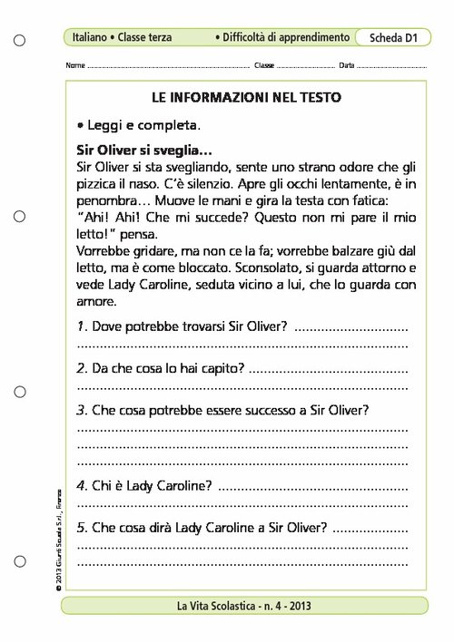 Le informazioni nel testo | Giunti Scuola Le informazioni nel testo | Giunti Scuola