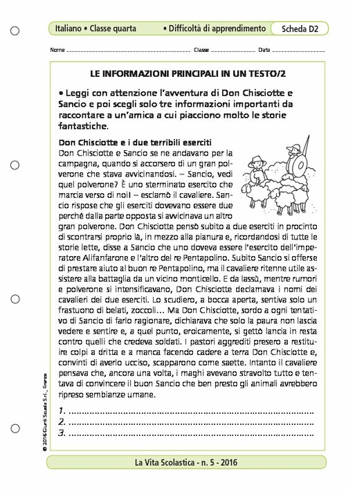 Le informazioni principali in un testo/2 | Giunti Scuola Le informazioni principali in un testo/2 | Giunti Scuola