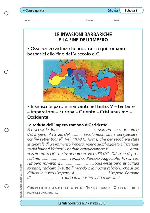 Le invasioni barbariche e la fine dell'Impero | Giunti Scuola Le invasioni barbariche e la fine dell'Impero | Giunti Scuola