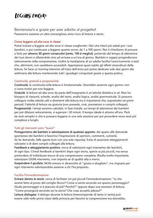 Le istruzioni di Leggimi ancora | Giunti Scuola Le istruzioni di Leggimi ancora | Giunti Scuola