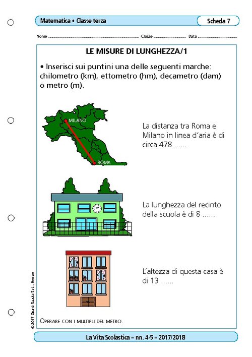Le misure di lunghezza/1 | Giunti Scuola Le misure di lunghezza/1 | Giunti Scuola