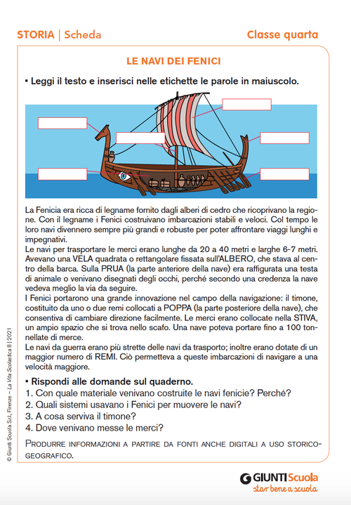 Le navi dei Fenici | Giunti Scuola Le navi dei Fenici | Giunti Scuola