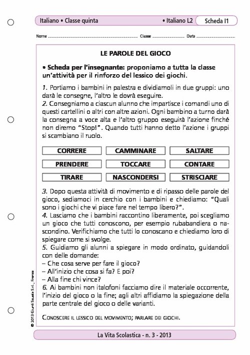 Le parole del gioco | Giunti Scuola Le parole del gioco | Giunti Scuola