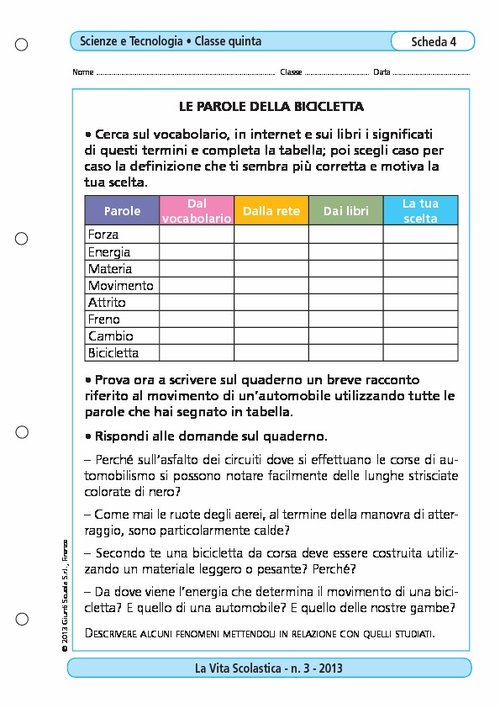 Le parole della bicicletta | Giunti Scuola Le parole della bicicletta | Giunti Scuola