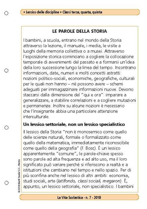 Le parole della storia | Giunti Scuola Le parole della storia | Giunti Scuola