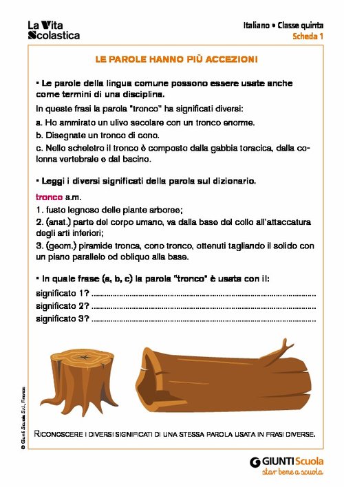 Le parole hanno più accezioni | Giunti Scuola