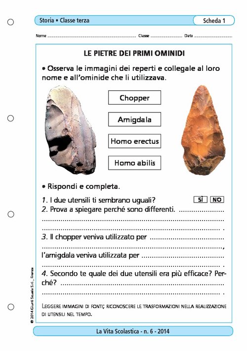 Le pietre dei primi ominidi | Giunti Scuola Le pietre dei primi ominidi | Giunti Scuola