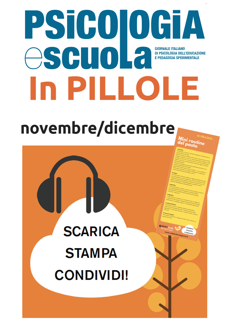 Le "pillole" degli esperti di "Psicologia e Scuola" | Giunti Scuola Le "pillole" degli esperti di "Psicologia e Scuola" | Giunti Scuola