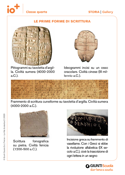 Le prime forme di scrittura | Giunti Scuola Le prime forme di scrittura | Giunti Scuola