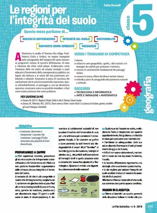 Le regioni per l’integrità del suolo | Giunti Scuola Le regioni per l’integrità del suolo | Giunti Scuola