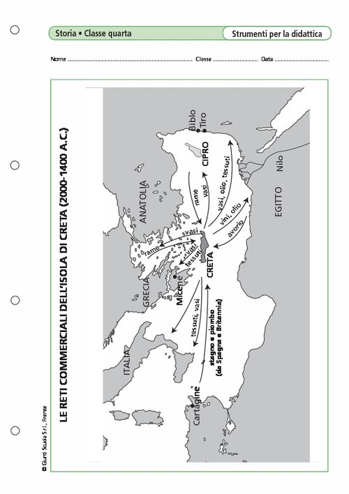 Le reti commerciali dell'isola di Creta (2000-1400 a.C.) | Giunti Scuola Le reti commerciali dell'isola di Creta (2000-1400 a.C.) | Giunti Scuola