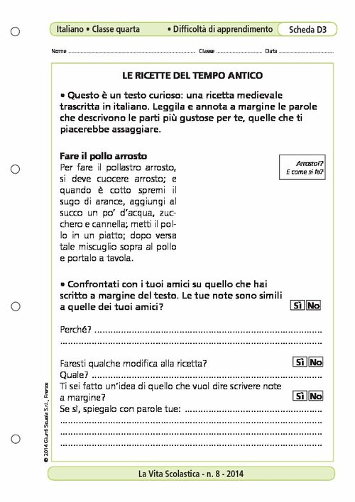 Le ricette del tempo antico | Giunti Scuola Le ricette del tempo antico | Giunti Scuola