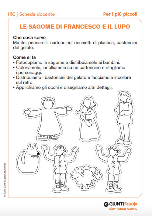 Le sagome di Francesco e il lupo | Giunti Scuola Le sagome di Francesco e il lupo | Giunti Scuola