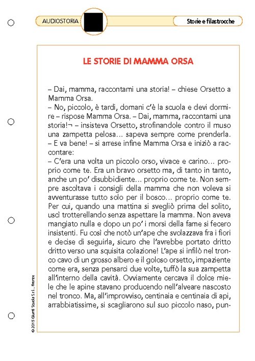 Le storie di Mamma Orsa - Testo | Giunti Scuola Le storie di Mamma Orsa - Testo | Giunti Scuola
