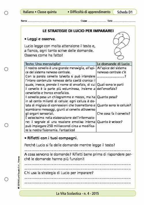 Le strategie di Lucio per imparare! | Giunti Scuola Le strategie di Lucio per imparare! | Giunti Scuola