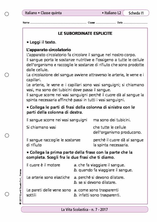 Le subordinate esplicite | Giunti Scuola Le subordinate esplicite | Giunti Scuola