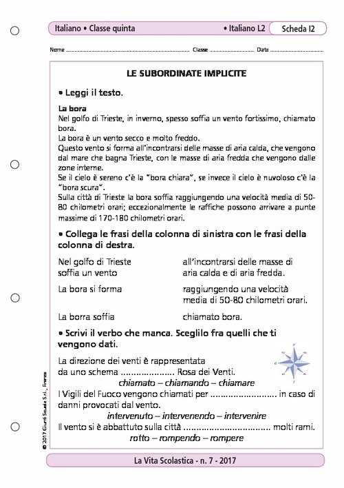 Le subordinate implicite | Giunti Scuola Le subordinate implicite | Giunti Scuola
