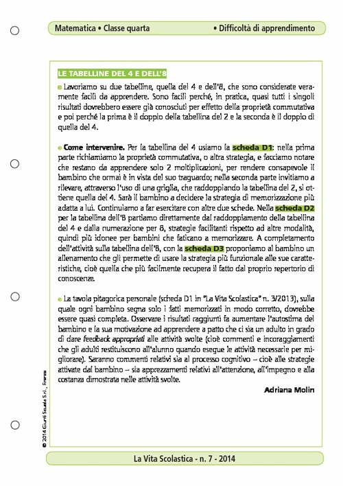 Le tabelline del 4 e dell'8 | Giunti Scuola Le tabelline del 4 e dell'8 | Giunti Scuola