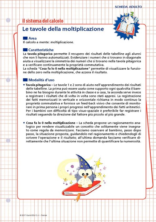 Le tavole della moltiplicazione | Giunti Scuola Le tavole della moltiplicazione | Giunti Scuola