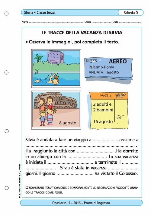 Le tracce della vacanza di Silvia | Giunti Scuola Le tracce della vacanza di Silvia | Giunti Scuola