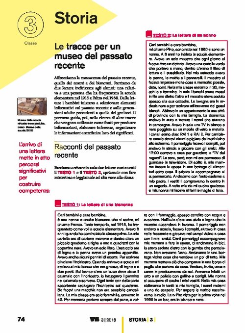Le tracce per un museo del passato recente | Giunti Scuola
