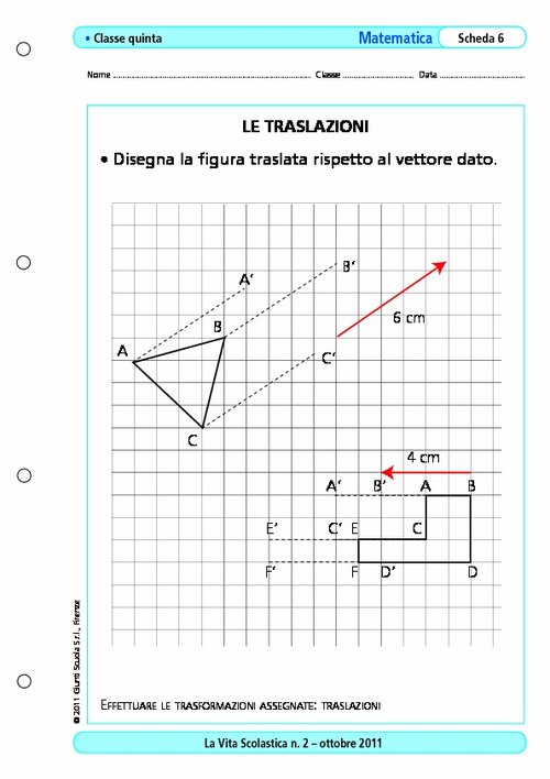 Le traslazioni | Giunti Scuola Le traslazioni | Giunti Scuola