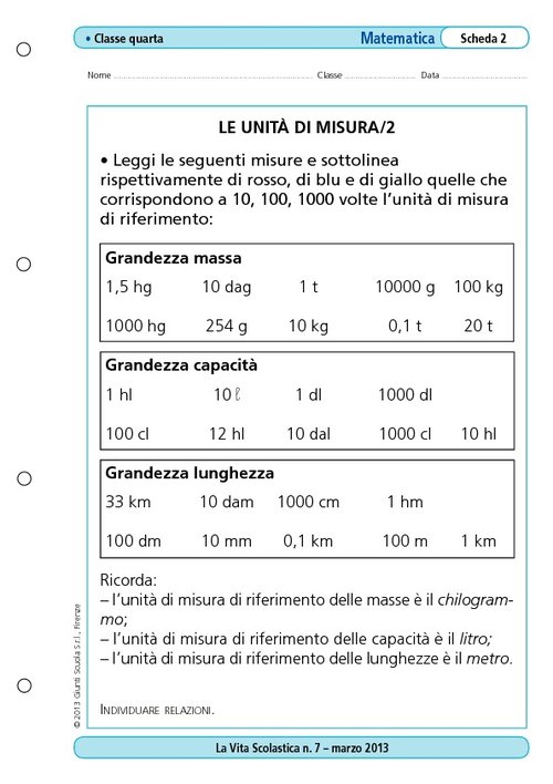 Le unità di misura/2 | Giunti Scuola Le unità di misura/2 | Giunti Scuola
