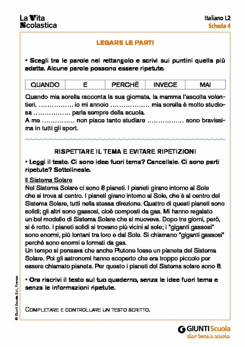 Legare le parti | Giunti Scuola Legare le parti | Giunti Scuola