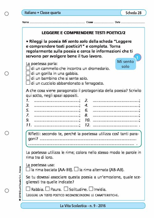 Leggere e comprendere testi poetici/2 | Giunti Scuola