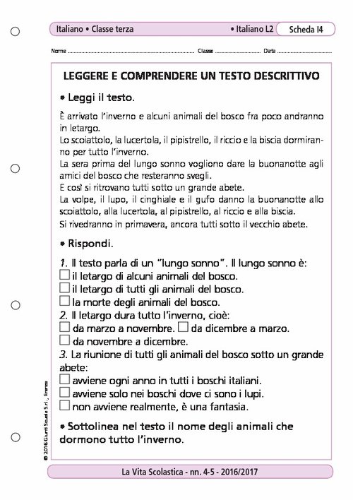 Leggere e comprendere un testo descrittivo | Giunti Scuola Leggere e comprendere un testo descrittivo | Giunti Scuola