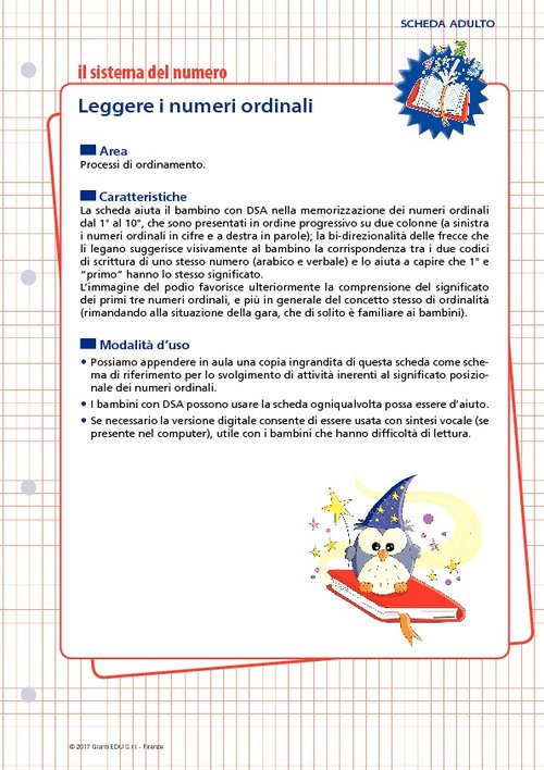 Leggere i numeri ordinali | Giunti Scuola Leggere i numeri ordinali | Giunti Scuola