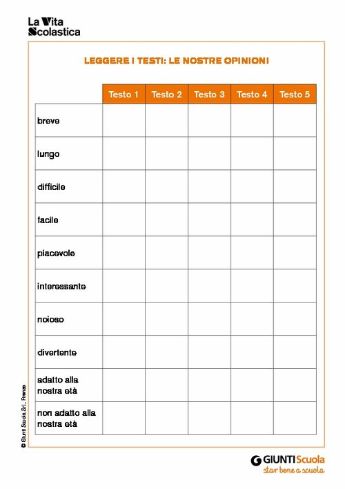 Leggere i testi: le nostre opinioni | Giunti Scuola