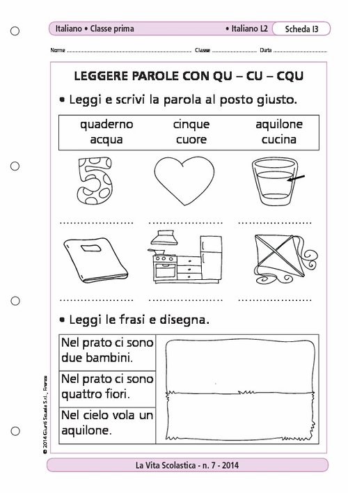 Leggere parole con QU - CU - CQU | Giunti Scuola