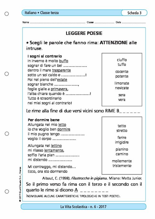 Leggere poesie | Giunti Scuola Leggere poesie | Giunti Scuola