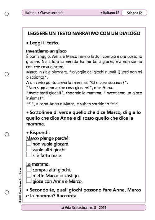 Leggere un testo narrativo con un dialogo | Giunti Scuola Leggere un testo narrativo con un dialogo | Giunti Scuola