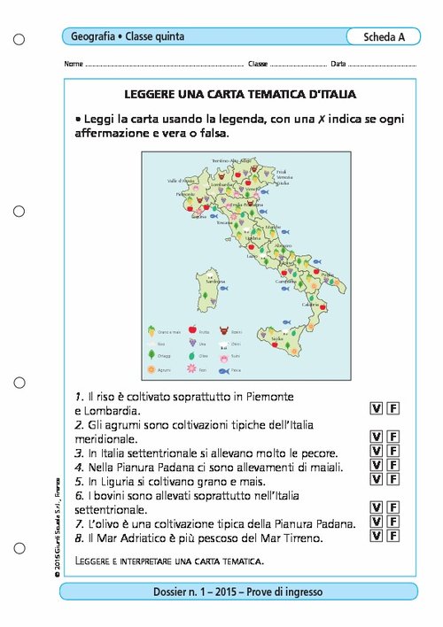 Leggere una carta tematica d'Italia | Giunti Scuola Leggere una carta tematica d'Italia | Giunti Scuola