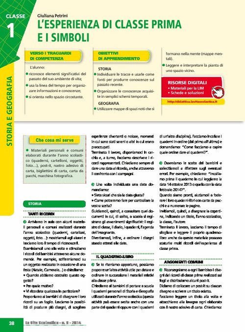 L'esperienza di classe prima e i simboli | Giunti Scuola L'esperienza di classe prima e i simboli | Giunti Scuola