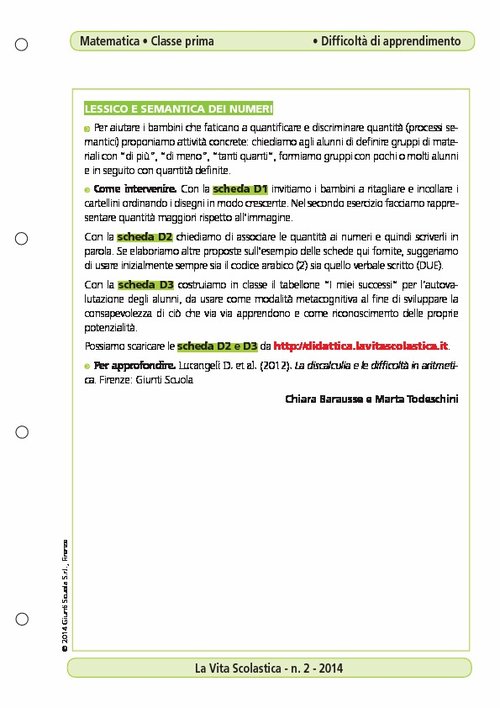Lessico e semantica dei numeri/1 | Giunti Scuola Lessico e semantica dei numeri/1 | Giunti Scuola