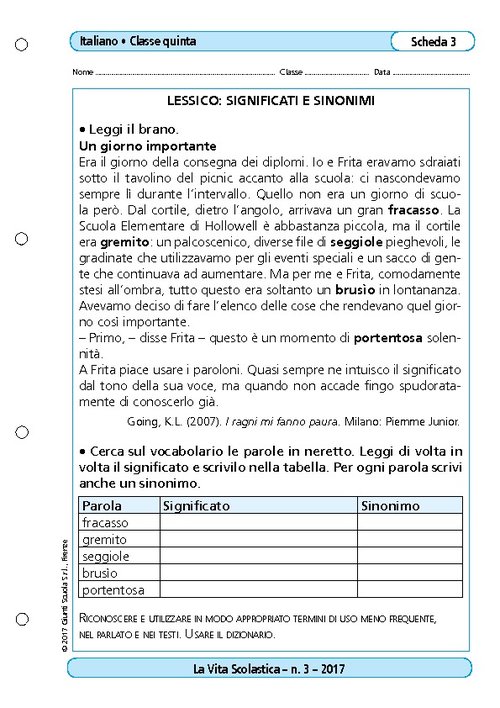 Lessico: significati e sinonimi | Giunti Scuola Lessico: significati e sinonimi | Giunti Scuola