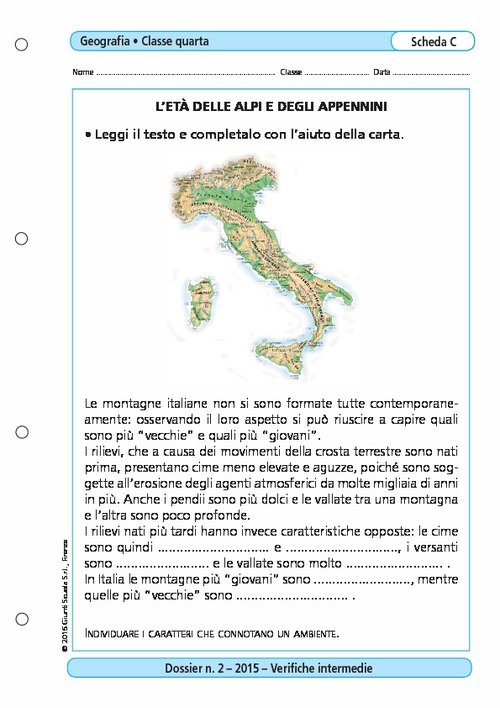 L'età delle Alpi e degli Appennini | Giunti Scuola L'età delle Alpi e degli Appennini | Giunti Scuola