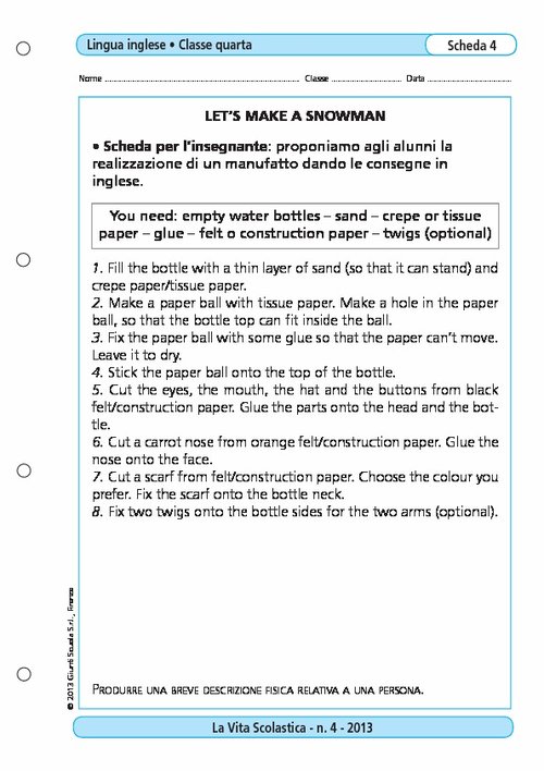 Let's make a snowman | Giunti Scuola