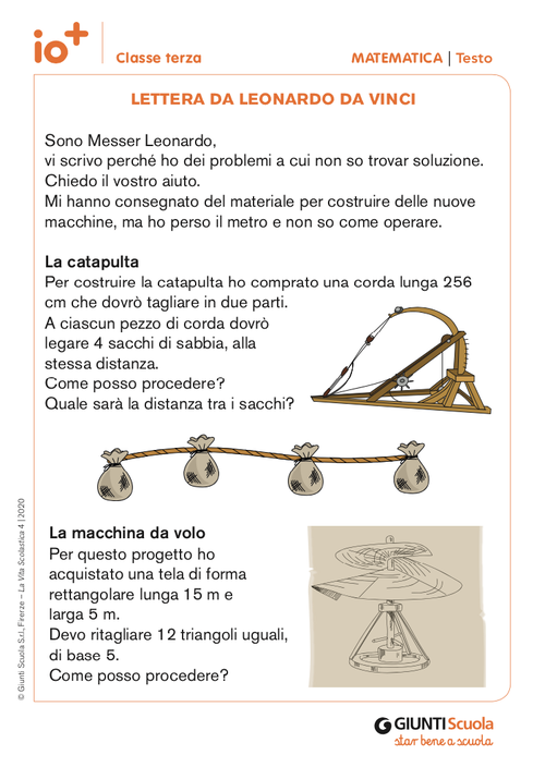 Lettera da Leonardo da Vinci | Giunti Scuola Lettera da Leonardo da Vinci | Giunti Scuola